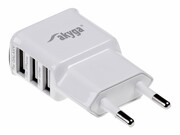 AKYGA Ładowarka sieciowa AK-CH-05 15W 3x USB-A 5V / 3.1A biała AKYGA