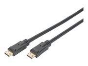 ASM AK-340105-100-S Kabel DisplayPort ze wzmacniaczem 4K 60Hz UHD Typ DP/DP M/M czarny 10m DIGITUS