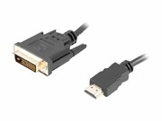 LANBERG CA-HDDV-20CU-0018-BK Lanberg kabel HDMI -> DVI-D(24+1) M/M Dual Link 4K 30Hz, czarny 1,8m LANBERG