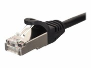 NETRACK BZPAT1FK Netrack patchcord RJ45, osłonka zalewana, kat. 5e FTP, 1m czarny NETRACK