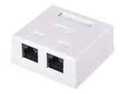 NETRACK 106-01 Netrack gniazdo kompletne natynkowe 2xRJ45 8p8c UTP Cat5e LSA NETRACK