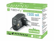 TECHLY 301948 Techly Uniwersalny zasilacz sieciowy 3-12V 1.5A 18W z 9 wymiennymi końcówkami TECHLY