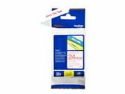 BROTHER TZE252 Taśma Brother 24mm RED ON WHITE BROTHER