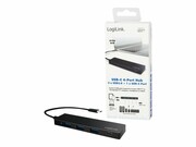 LOGILINK UA0311 LOGILINK- Hub USB-C 3.1, 4-portowy, Ultra Slim, czarny LOGILINK