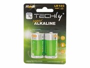 TECHLY 307049 Techly Baterie alkaliczne 1.5V C R14 2 sztuki TECHLY