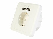 GEMBIRD EG-ACU2A2-01 Gembird gniazdo podtynkowe 230V pojedyncze + 2x USB 2.4A Schuko GEMBIRD