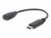 MANHATTAN 353335 Manhattan Kabel USB-C 2.0 USB C/USB Micro-B M/F 15cm czarny IC INTRACOM