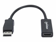 MANHATTAN 151634 Manhattan Kabel adapter DisplayPort DP na HDMI M/F 1080p Full HD 15cm czarny IC INTRACOM