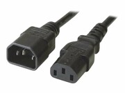 MANHATTAN 352673 Manhattan Przedłużacz kabel zasilający IEC320 C14 na C13 10A 1m czarny MANHATTAN