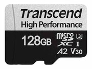 TRANSCEND TS128GUSD330S Transcend Memory card 128GB microSD w/ adapter UHS-I U3 A2 TRANSCEND