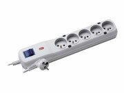 LESTAR listwa przeciwprzepięciowa LV-530W, 1L, 2.5m, szara LESTAR