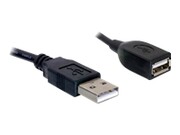 DELOCK 82457 Delock Przedłużacz USB AM-AF 2.0, 15cm, czarny DELOCK