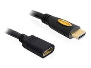 DELOCK 83079 Delock przedłużacz HDMI AM -> HDMI AF V1.4 High Speed Eth,1m, pozłacane końcówki DELOCK
