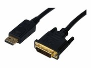 ASM AK-340306-020-S Kabel Displayport z zatrzaskiem 1080p 60Hz FHD Typ DP/DVI-D (24+1) M/M czarny 2m DIGITUS