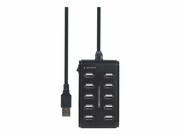 GEMBIRD 10-portowy HUB USB 2.0 czarny GEMBIRD