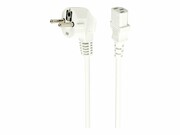 GEMBIRD PC-186W-VDE Gembird kabel zasilający komputerowy VDE Euro/IEC C13 1,8m (gruby) biały GEMBIRD