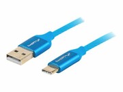 LANBERG CA-USBO-22CU-0010-BL Lanberg Kabel Premium Quck Charge 3.0 ,USB-C(M)->A(M) 1m Niebieski LANBERG
