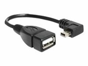 DELOCK 83245 Delock adapter USB mini kątowy 90 (M) > USB 2.0-AF OTG 16 cm DELOCK