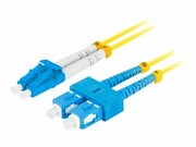 LANBERG fiber optic patchcord SM SC/UPC-LC/UPC duplex 1m LSZH g657a1 3.0mm yellow LANBERG