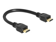 DELOCK 83352 Delock kabel HDMI/HDMI V1.4 High Speed Ethernet, pozłacane końcówki, 0.25M DELOCK