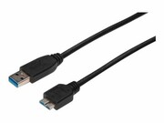 ASM AK-300117-005-S ASSMANN Kabel połączeniowy USB 3.0 SuperSpeed Typ USB A/microUSB B M/M 0,50m DIGITUS