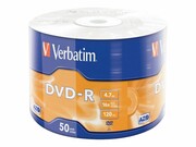 VERBATIM 43788 Verbatim DVD-Rwrap 50 4.7GB 16x Matt Silver AZO VERBATIM