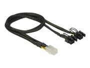 DELOCK 85455 Delock PCI Express kabel zasilający 6-pin żeński > 2 x 8-pin męski 30 cm oplot DELOCK