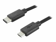 ASM AK-300137-018-S ASSMANN Kabel połączeniowy USB2.0 HighSpeed Typ USB C/microUSB B M/M czarny 1,8m DIGITUS