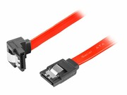 LANBERG CA-SASA-13CC-0050-R Lanberg kabel SATA DATA II (3GB/S) F/F 50cm z zatrzaskami metal. kątowy czerwony LANBERG
