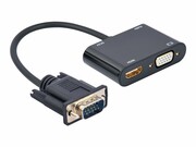 GEMBIRD Konwerter sygnału VGA do HDMI czarny 15cm GEMBIRD