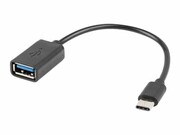 LANBERG adapter USB-C M USB-A F 2.0 0.15m OTG black LANBERG