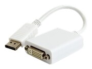 GEMBIRD A-DPM-DVIF-03-W Gembird adapter Displayport v1.2 (M) -> DVI(F)29pin 10cm, biały GEMBIRD