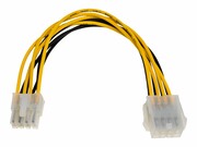 AKYGA Adapter z kablem AK-CA-08 przedłużacz P8 8 pin f / P8 8 pin m P4+4 20cm AKYGA