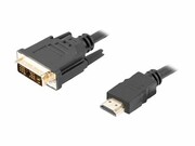 LANBERG CA-HDDV-10CC-0005-BK Lanberg kabel HDMI -> DVI-D(18+1) M/M Single Link, czarny 0,5m LANBERG