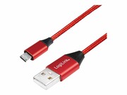 LOGILINK CU0151 LOGILINK - Kabel USB 2.0, USB-A męski do micro-USB męski, czerwony, 0,3 m LOGILINK