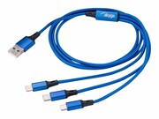 AKYGA Kabel USB AK-USB-27 USB A m / micro USB B m / USB type C m / Lightning m 1.2m AKYGA
