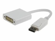 GEMBIRD A-DPM-DVIF-002-W Gembird adapter Displayport(M) -> DVI(F)29pin 10cm, biały GEMBIRD