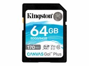 KINGSTON 64GB SDXC Canvas Go Plus 170R C10 UHS-I U3 V30 KINGSTON