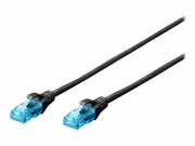 DIGITUS DK-1512-100/BL DIGITUS Kabel patch cord UTP, CAT.5E, czarny, 10.0m, DIGITUS