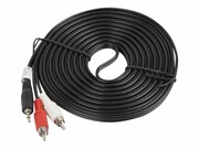 LANBERG CA-MJRC-10CC-0050-BK Lanberg kabel stereo audio Mini Jack 3,5mm (M)->2x RCA Cinch 5m LANBERG
