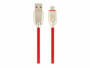 GEMBIRD CC-USB2R-AMmBM-1M-R Gembird kabel micro USB 2.0 AM-MBM5P (metalowe wtyki, kabel gumowany)1m,czerwony GEMBIRD
