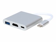 GEMBIRD A-CM-HDMIF-02-SV Gembird multi adapter USB typ-C (M) -> USB typ-C USB 3.0 HDMI GEMBIRD