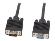 LANBERG VGA M/F extension cable 3m shielded ferrite black LANBERG