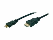 ASM AK-330106-020-S ASSMANN Kabel połączeniowy HDMI1.3 HighSpeed Typ HDMI A/miniHDMI C M/M czarny 2m DIGITUS