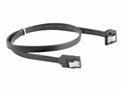 LANBERG CA-SASA-13CU-0050-BK Lanberg kabel SATA DATA II (6GB/S) F/F 50cm z zatrzaskami metal. kątowy czarny LANBERG