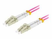 LANBERG fiber optic patchcord MM LC/UPC-LC/UPC duplex 2m LSZH om4 50/125 3.0mm violet LANBERG