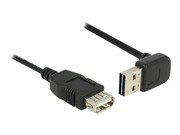 DELOCK 85185 Delock Kabel USB AM-AF 2.0 0.5m Czarny Kątowy Góra/Dół USB-A Easy-USB DELOCK