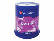 VERBATIM 43551 Verbatim DVD+Rcake box 100 4.7GB 16x matte silver VERBATIM