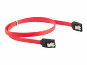 LANBERG CA-SASA-14CU-0030-R Lanberg kabel SATA DATA II (6GB/S) F/F 30cm z zatrzaskami metalowymi, czerwony LANBERG