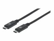 MANHATTAN 355223 Manhattan Kabel USB-C 3.1 Gen2, USB C/USB C M/M 1m czarny IC INTRACOM